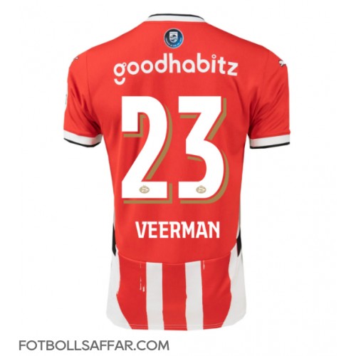 PSV Eindhoven Joey Veerman #23 Hemmatröja 2024-25 Kortärmad